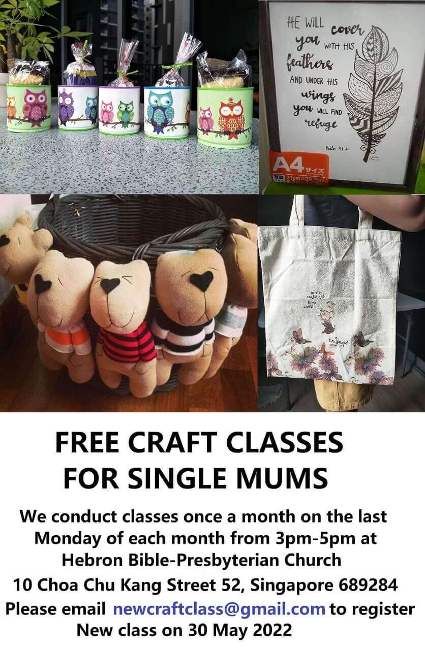 free craft class for single mums in singapore